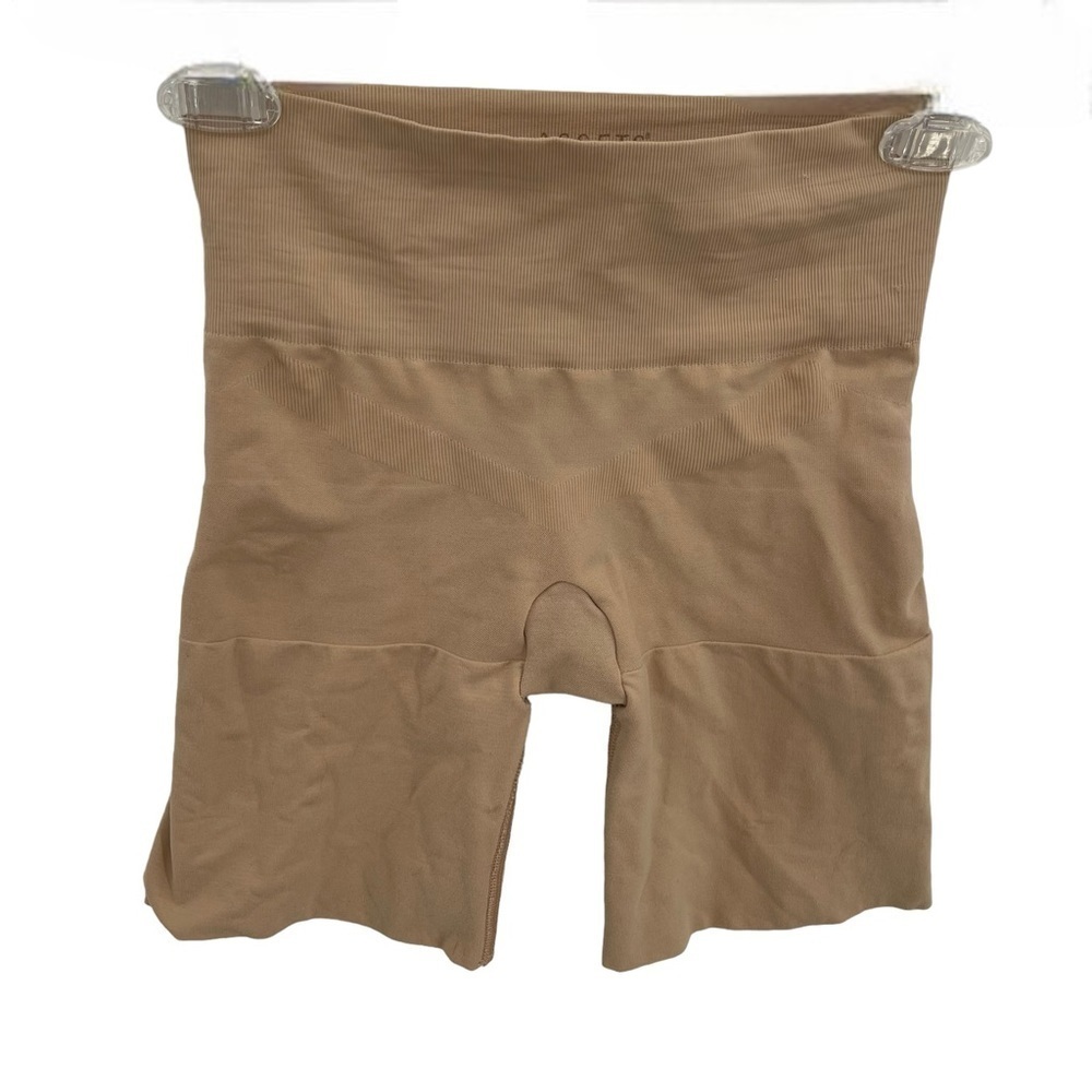 Assets by Spanx Shapewear Shorts Womens Shaping High Waist Beige XL NWOT